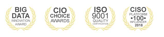 Rediff Awards: Big Data Innovation Award, CIO Choice Award, ISO:9001 Quality Certification, CISO Platform Influencer Award Rediff Awards: Big Data Innovation Award, CIO Choice Award, ISO:9001 Quality Certification, CISO Platform Influencer Award